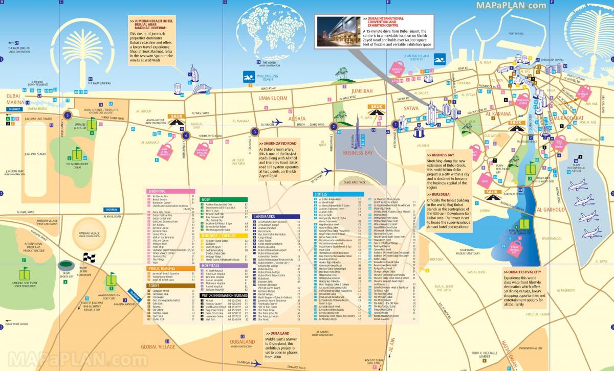 Mapa zabytków Dubaju